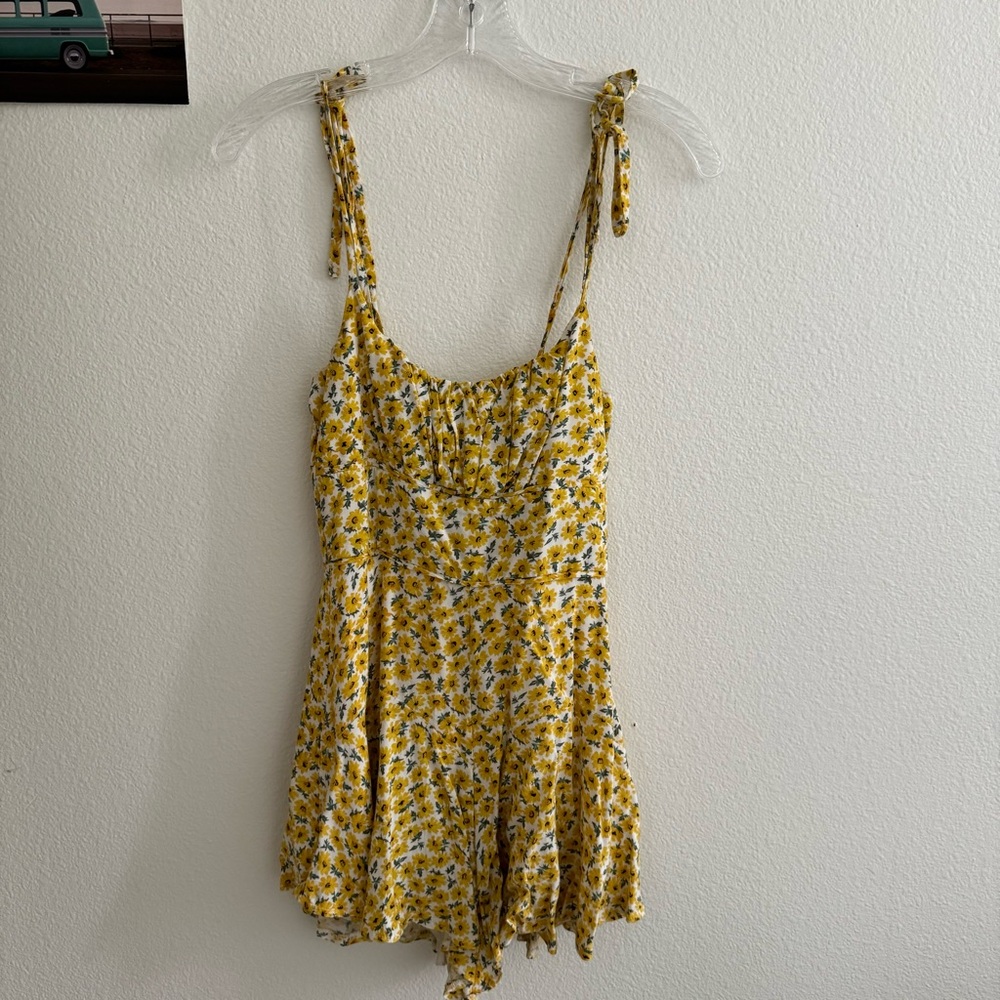 Yellow Floral Romper